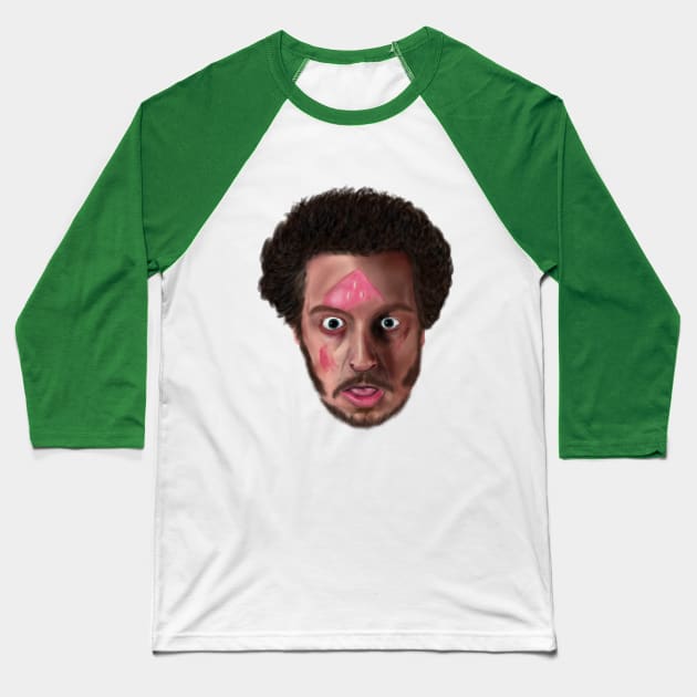 Marv Face Baseball T-Shirt by MovieFunTime